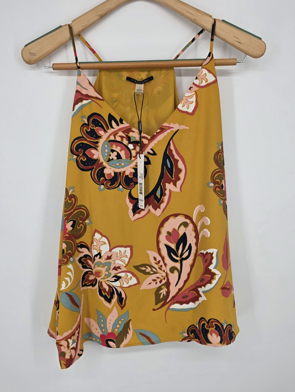T Tahari Women's Floral Print Tank Top L.